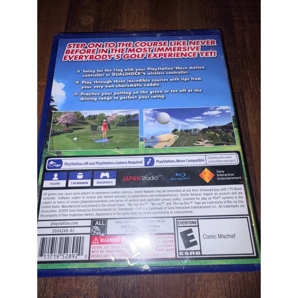 Everybodys Golf VR Sony PlayStation‎ 4 PS4 PSVR Game New Sealed 3004248-AC